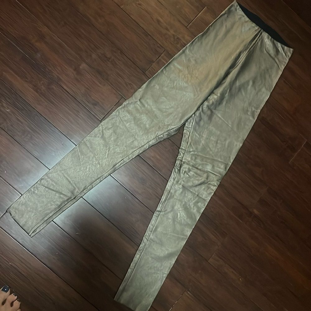 Commando Control Gold Faux Leather Leggings - Size Small - Excellent Condition